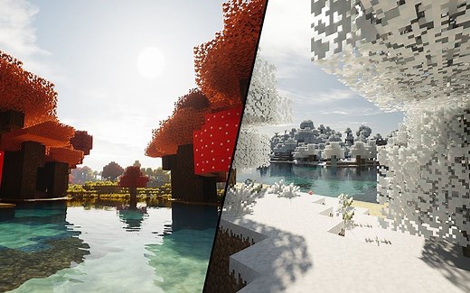 【4K】Minecraft 2019-极致画质-实时季节-Ultra Graphics | Ray Tracing - RTX