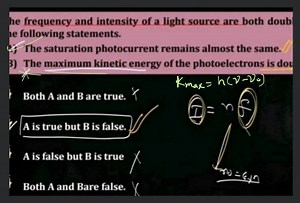 [Solved] The frequency and intensity of a light source are doub... | Filo
