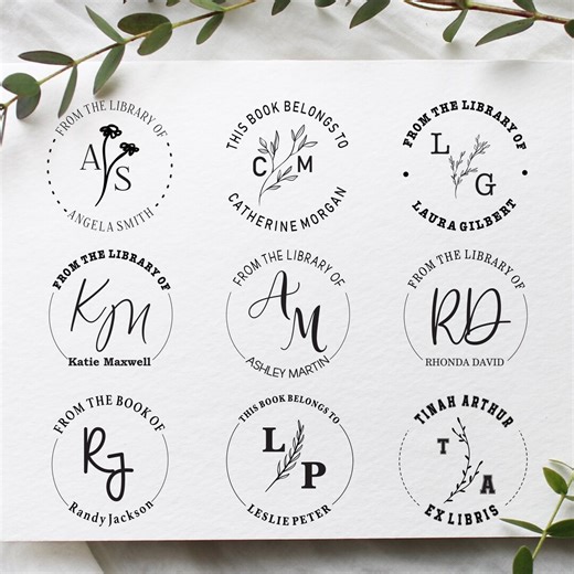 Custom "from the Library Of" Stamp, Personalized Book Stamp - Etsy