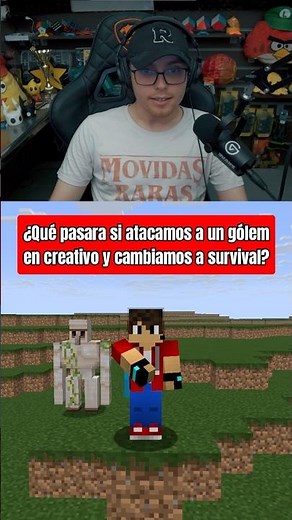 🤔 What will happen if we attack a golem in Minecraft Creative mode and switch to Survival mode? 🤖...
