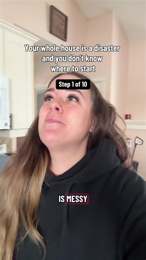 When your whole house feels like too much, start small. One load of laundry is enough to get things moving again… step one of the 10-step house reset. Come back for step 2 🙌 #cleaningstruggles #cleaningmotivation #overwhelmedmom #housereset