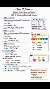 Acid Base and Salt Exam Oriented notes Class 10 Science Board Exam #science #class10 #acid #base #salt | Ujjwal Mitra
