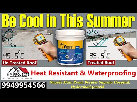 Heat Reflective Waterproofing Coating | Cool Paint For Roof | Cooling Paint for Terrace | SVProjects