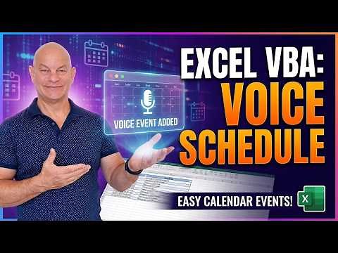 Turn Excel Into a Voice-Controlled AI Assistant: Build a Smart Calendar
