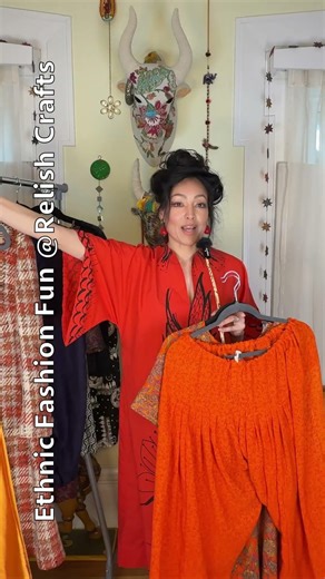 Ethnic haul but the orange tones are insane 🧡 #boho #fashionhaul #aesthetic #styling