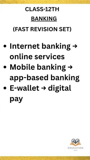 5 Banking Concepts in 30 Sec | Internet, Mobile Banking & More #boardexam2026 #banking #cbse2026