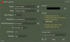 HLDS Launcher file - Half-Life