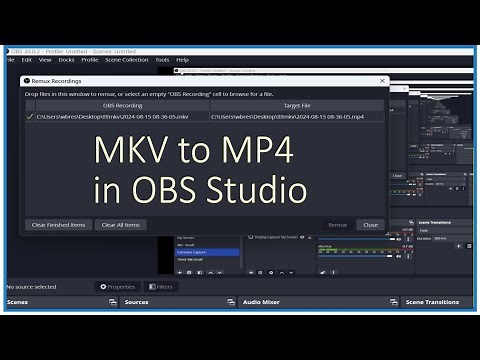 How to Convert MKV to MP4 Using OBS Studio (Remux)