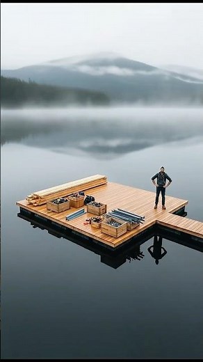 A-Frame Cabin Construction Timelapse - From Water to Wonder