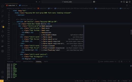 6.Design Skills Section using Tailwind CSS