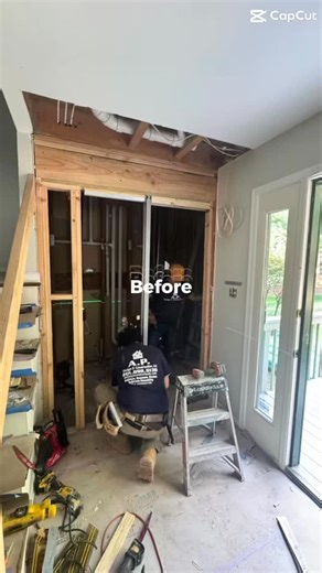 Get ready for a serious makeover! Here's the before & after of our staircase renovation… | A.P. Design & Construction LLC