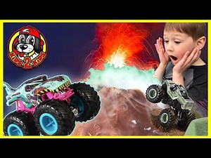 Soldier Fortune Monster Dirt & VOLCANO (ft. Hot Wheels Zombie Wrex & Monster Jam Dinosaurs)