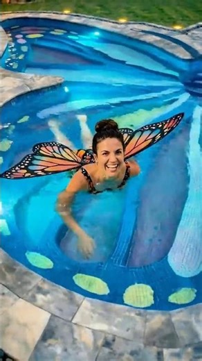 Building a Giant Butterfly-Shaped Pool in My Backyard 🦋💧