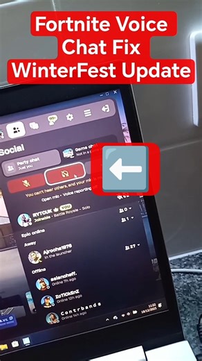 Fix Voice Chat Not working After winterfest Update #fortnite #fortniteoffline #fortniteoutage