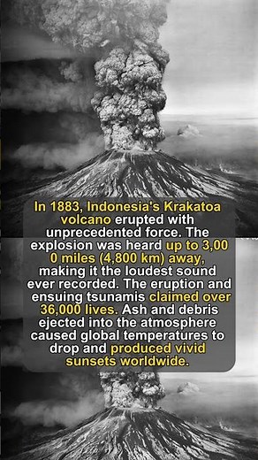 Eruption of Krakatoa (1883) #history #rare #lifestory