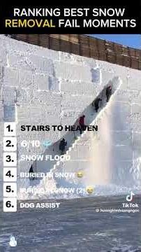 Ranking the BEST Snow Removal Ever ❄️🔥 | ClipRanks #Shorts