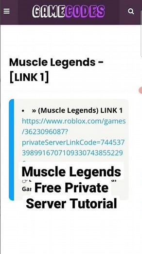 Muscle Legends Free Private Server tutorial