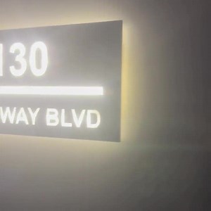 LED Backlit House Number Sign: Modern Illuminated Acrylic Address Plaque - Etsy Canada