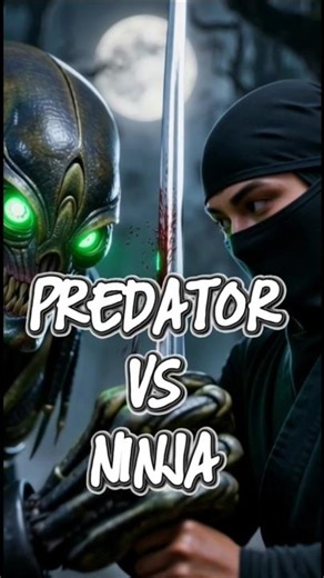 BRUTAL FIGHT! Masked Ninja vs Alien Predator in the Forbidden Forest! #shorts #animatedfilm