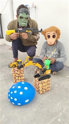 RC JCB video🥰 balloon asmr attack #jcbtoy #automobile #cartoon #trending #JCB #game #song #shortfeed