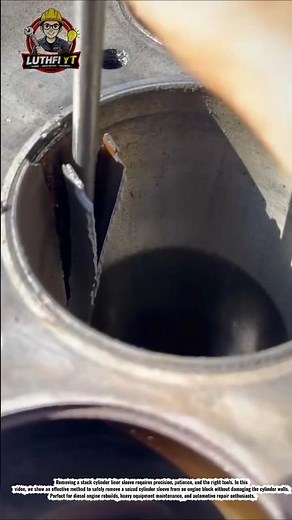 How to Remove a Stuck Cylinder Sleeve Liner Easily | Engine Rebuild Trick