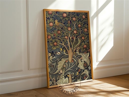 William Morris Textile Print: Botanical Art Nouveau Wall Hanging - Etsy