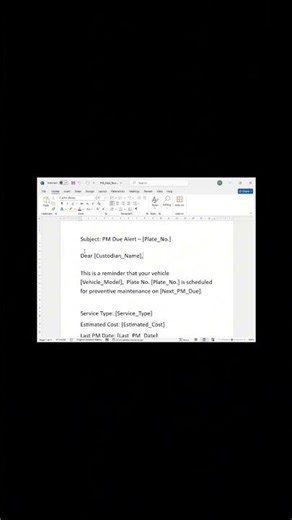 Mail Merge for PMS Due Alerts P7