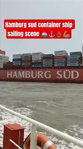 hamburg sud container ship sailing 🚢😱💪🏽💦 #shorts #youtubeshorts #explore #ship #container #sailing