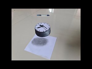 Drawing a Realistic 3D Clock with Creative Techniques
