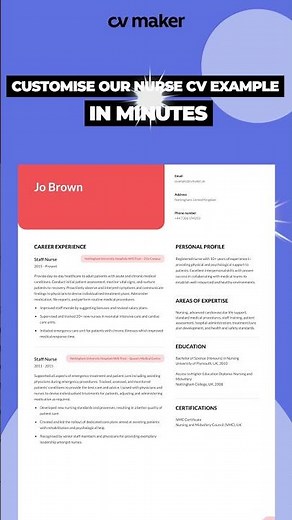 Nurse CV Example!