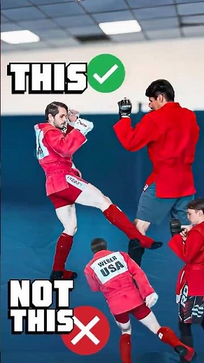 Calf kick deception vs telegraphed mess #sambo #combat #technique