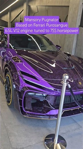 1 of 7 Ferrari Purosangue Mansory Pugnator 6.5L V12 engine tuned to 755 horsepower
