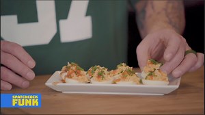 What's on the Menu? Chicken wing deviled eggs with Spatchcock Funk