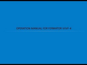 FERMATOR VVVF-4 DOOR OPERATOR - OPERATION MANUAL