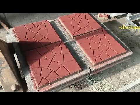 concrete color paver paving pavement brick block making machine