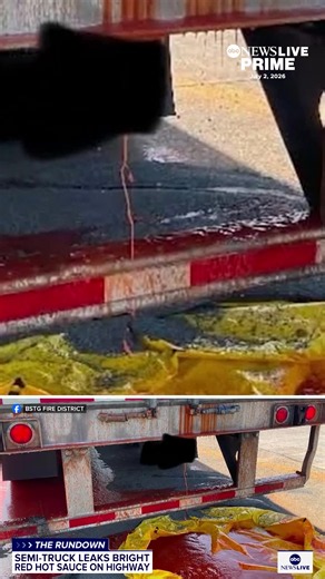A truck hauling 40,000 pounds of Frank’s RedHot sauce spilled part of its load after a leak developed on Interstate 71 in northern Delaware County.