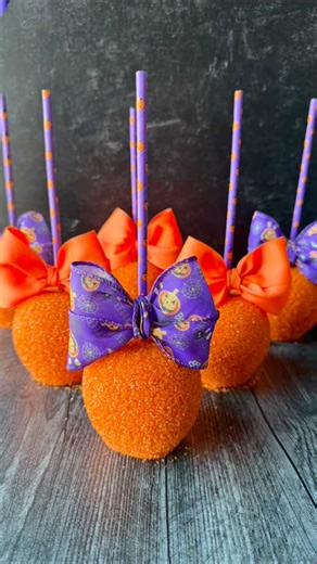 33K views · 605 reactions | Orange Halloween Candy Apples | The 4-1-1...