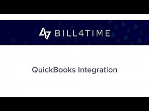 Bill4Time QuickBooks Integration