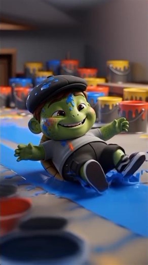 The Story of Tuto - Tuto the Funny Painter #ai #thestoryoftuto #funny #painter #turtle