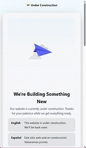 Under Construction Multilingual Web Site (HTML) Landing Page - Etsy UK