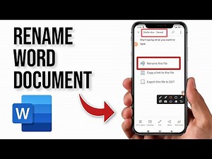 How to RENAME Word document on your phone