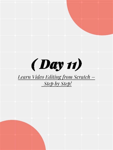 Day-11 of Consistency 🔥 Learn Video Editing from Scratch – Step by Step! . . . Want to start video editing but don’t know how? Let’s go from *basic to pro* — transitions, color grading, animations & more. . . Follow now and level up your skills . . #VideoEditing #CapCutTutorial #InShotEditing #LearnEditing #BeginnerToPro