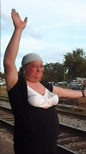 Woman Flashes Train For A Ride #Short