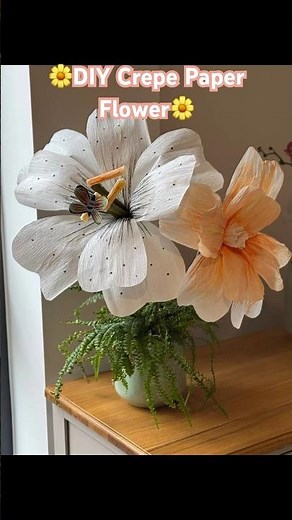 Large Crepe Paper Flower Tutorial🌼