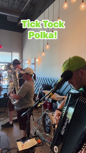 Pivo & Polka Band playing the Tick Tock Polka at Brewtoberfest at the Brewtorium in Austin, TX, featuring Kelsey on the accordion. 9/27/2025 #pivo #polka #prost #accordion #musoc #oktoberfest | Kelsey J. Lien - The Manccordionist