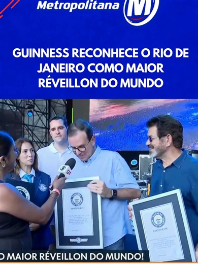 O Rio de Janeiro recebeu, nesta terça-feira (30), o reconhecimento oficial do Guinness World Records como o detentor do título de Maior Réveillon do Mundo. A certificação foi concedida após a validação de dados que projetam a presença de cerca de 2,5 milhões de pessoas na Praia de Copacabana durante a virada de 2025. Para conceder o título, a organização realizou uma análise técnica que levou em conta critérios como o número recorde de participantes, a grandiosidade da programação artística, a e