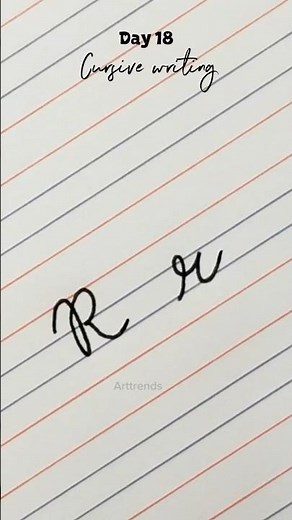 Learn to write cursive handwriting capital & small letter R | How to write alphabet for beginners 😱