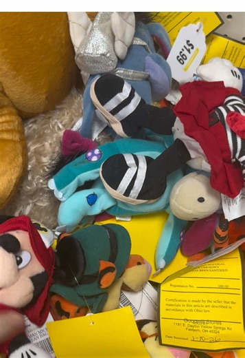 Someone’s entire collection is at this goodwill right now 😭 I can’t afford to buy a bunch, so I had to pick and choose with my indecisive self. #thrift #disney #winniethepooh #mickeymouse #vintage