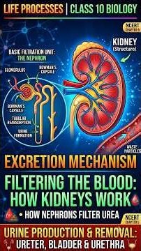 How Kidneys Filter Blood 🩺 Excretion Class 10 in 3D 3D Padhai