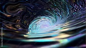 A swirling vortex effect in a dark, mysterious space, evoking concepts of the unknown, mystery, and cosmic energy. Great for fantasy or sci-fi themes.